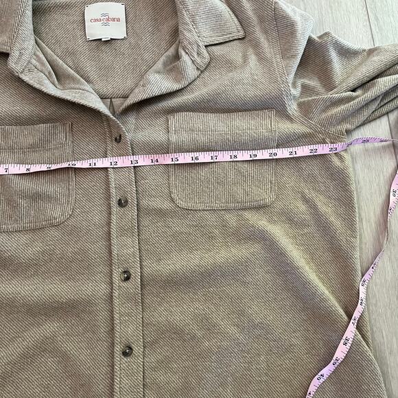 Casa Cabana Women’s Mocha Button Down Size XL - Picture 5 of 6